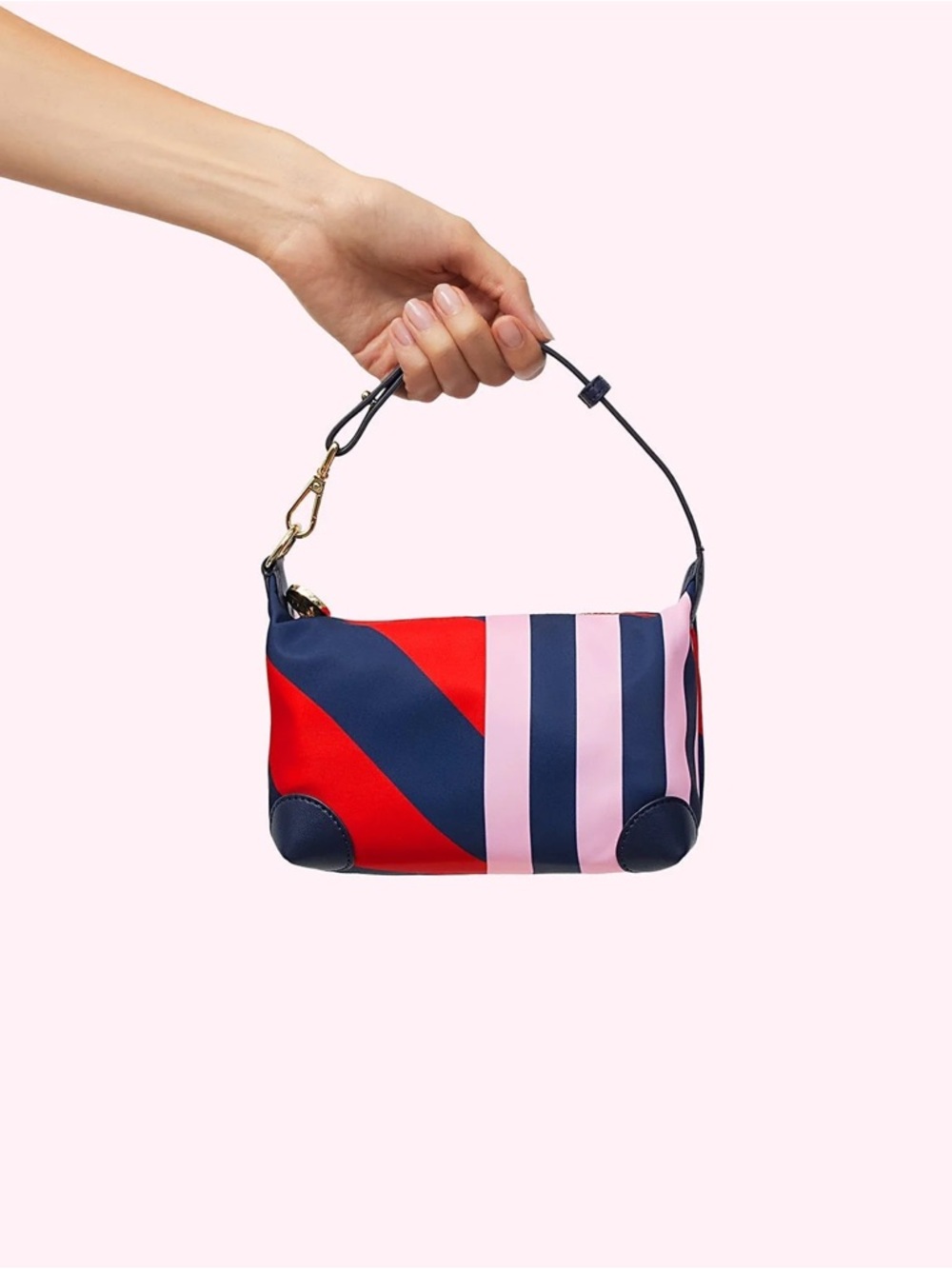 NWT Stoney Clover Lane x Prep Rally Mini Shoulder Bag Rugby Stripes Navy preppy - Picture 2 of 8